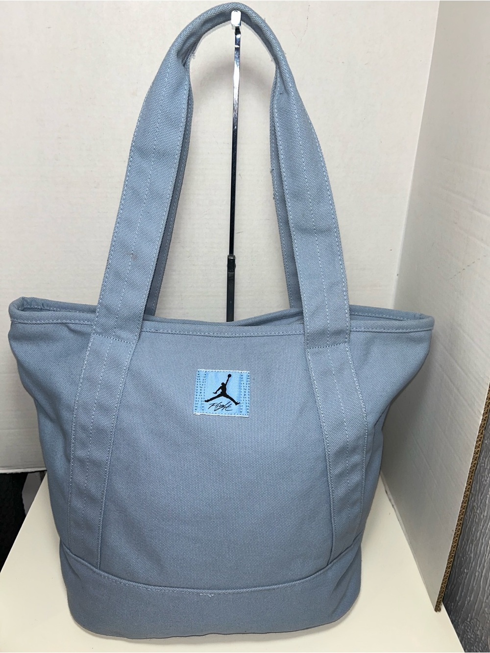Jordan Flight Carryall Light Blue Jumpman Zip Cotton Tote Shoulder Bag